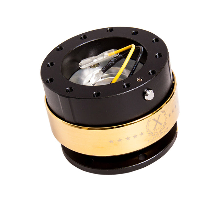 NRG SRK-200BK-CG Quick Release Gen 2.0 - Black Body / Chrome Gold Ring