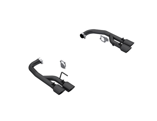 MBRP S7281BLK 2024 Ford Mustang GT 5.0L 2.5in Dual Rear Axle-Black Tips - Black-Coated Aluminized Steel