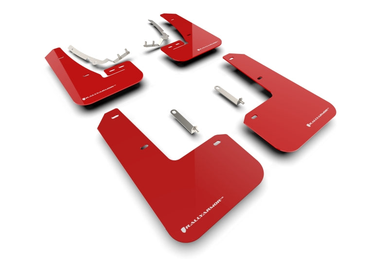 Rally Armor MF80-UR-RD/WH 22-25 VW MK8 Golf GTI/R Red UR Mud Flap w/White Logo