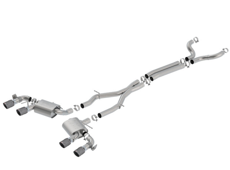 Borla 140727CFBA 17-18 Chevrolet Camaro ZL1 6.2L V8 Atak Catback Exhaust w/ Dual Mode Valves CF Black Anod
