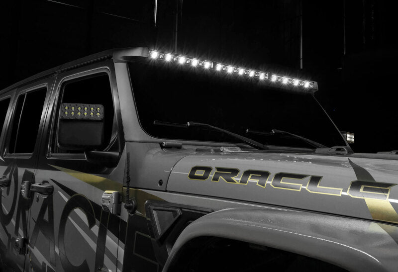 ORACLE Lighting 5917-023 Oracle Jeep Wrangler JL/Gladiator JT Integrated Windshield LED Light Bar System