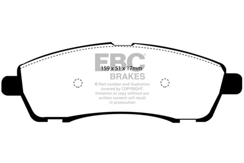EBC DP61603 00-02 Ford Excursion 5.4 2WD Greenstuff Rear Brake Pads