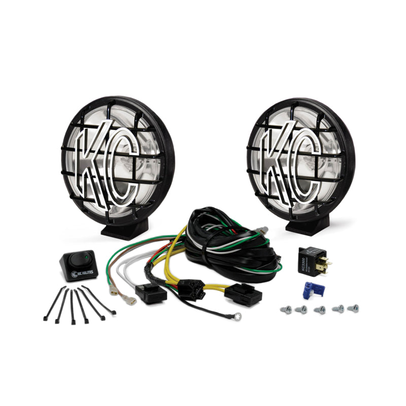 KC HiLiTES 152 Apollo Pro 6in. Halogen Light 100w Fog Beam (Pair Pack System) - Black