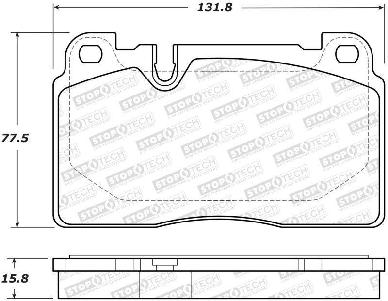 Stoptech 308.16630 StopTech 07-15 Audi Q7 Street Performance Front Brake Pads
