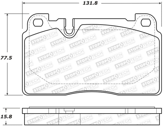 Stoptech 308.16630 StopTech 07-15 Audi Q7 Street Performance Front Brake Pads