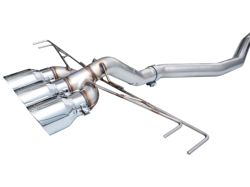 AWE Tuning 3020-52287 2023 Honda Civic Type R FL5 Track Edition Exhaust w/ Triple Chrome Silver Tips