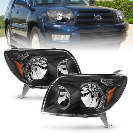 ANZO 111394 2003-2005 Toyota 4Runner Crystal Headlights Black