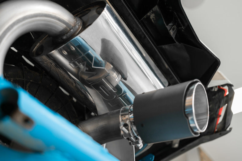 MBRP AT-9208FS 17-21 Can-Am Maverick Turbo/Turbo R 2.5in Perf Series Chamber Oval Turbo Back Exhaust C/F Tip