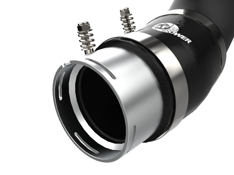 aFe 46-20444-B BladeRunner Black 3in Aluminum Charge Pipe Kit 20-21 GM Diesel Trucks V8-6.6L (td) L5P