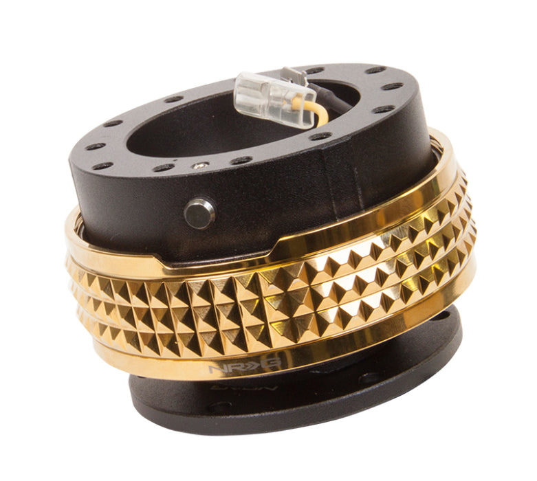 NRG SRK-210BK/CG Quick Release Kit - Pyramid Edition - Black Body / Chrome Gold Pyramid Ring