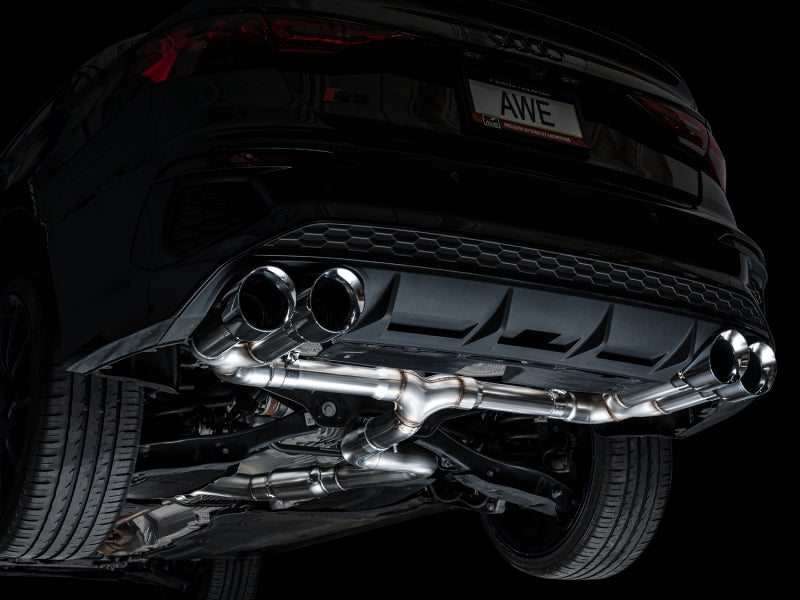 AWE Tuning 3020-42897 AWE 22-24 Audi 8Y S3 Track Edition Exhaust - Chrome Silver Tips