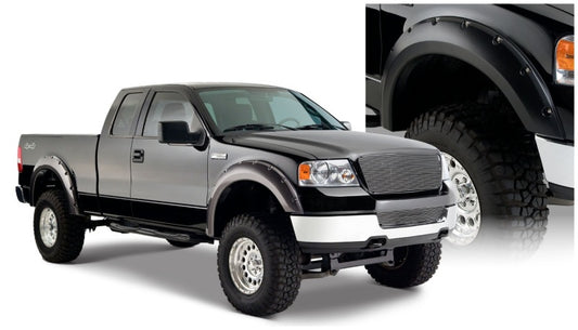 Bushwacker 20916-02 04-08 Ford F-150 Styleside Pocket Style Flares 4pc 66.0/78.0/96.0in Bed - Black