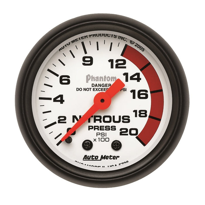 Autometer ATM5728 2-1/16in Phantom Nitrous Pressure Gauge