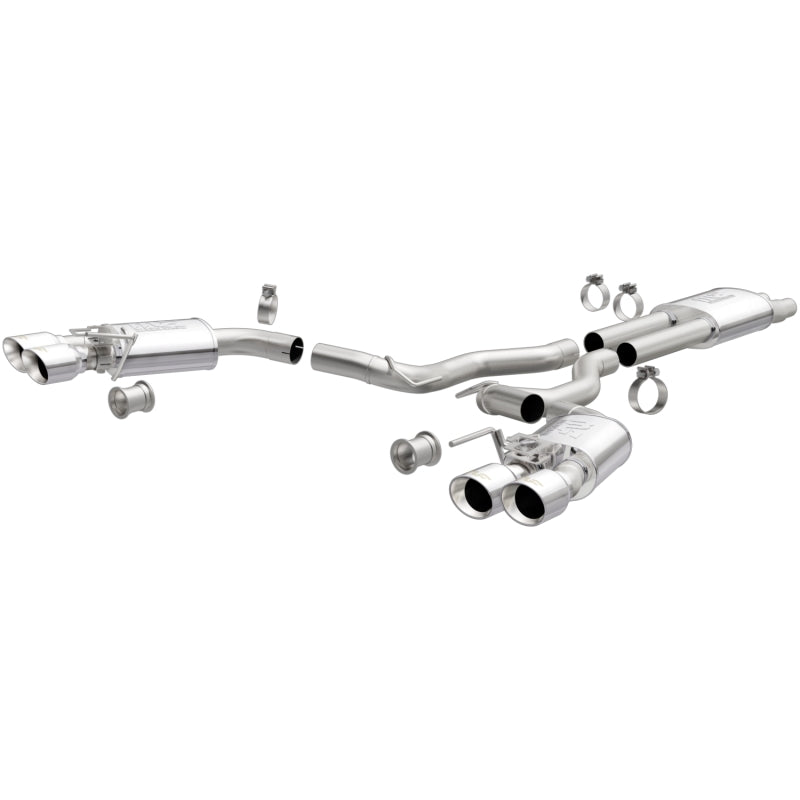 Magnaflow 19370 MagnaFlow SYS Cat-Back 2018 Ford Mustang GT 5.0L Street Dual Exit Polished 4in Tips