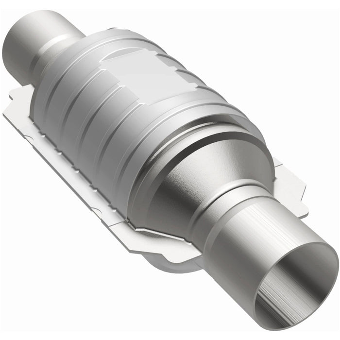 Magnaflow 51234 MagnaFlow Conv Univ 2in In/Out Ctr/Ctr Round 9in Body L x 5.125in W x 13in Overall L Single O2 Port