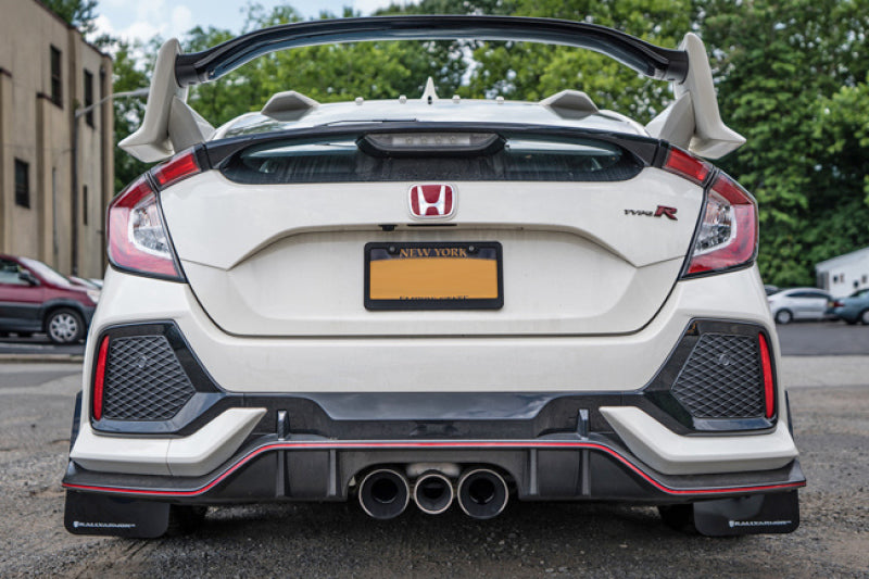 Rally Armor MF47-UR-BLK/RD-X 17-22 Honda Civic Type R Black Mud Flap Red Altered Font Logo