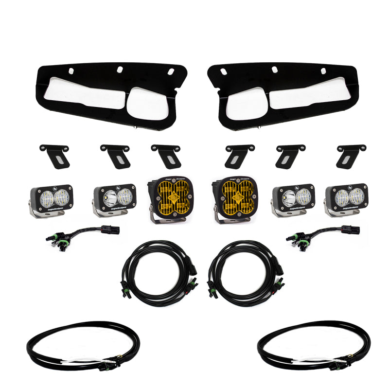 Baja Designs 447762UP 2021+ Ford Bronco Amber SAE Fog Pocket Kit w/Upfitter