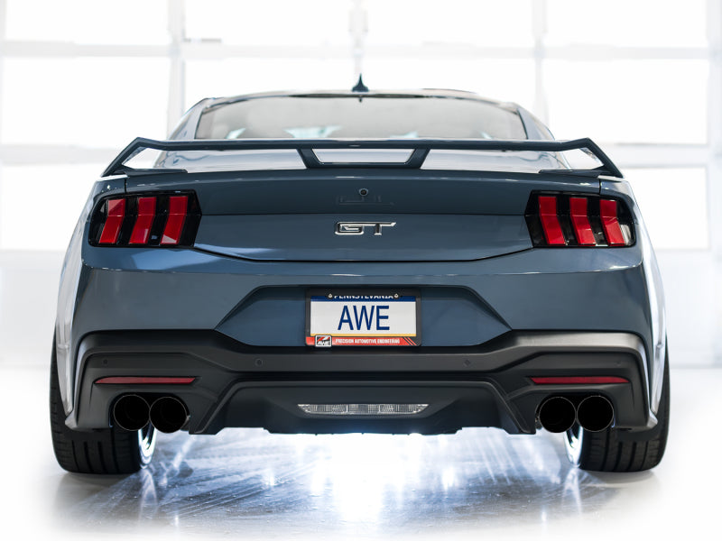 AWE Tuning 3020-43650 AWE 2024 Ford Mustang GT Fastback S650 RWD Track Edition Catback Exhaust w/ Quad Diamond Black Tips