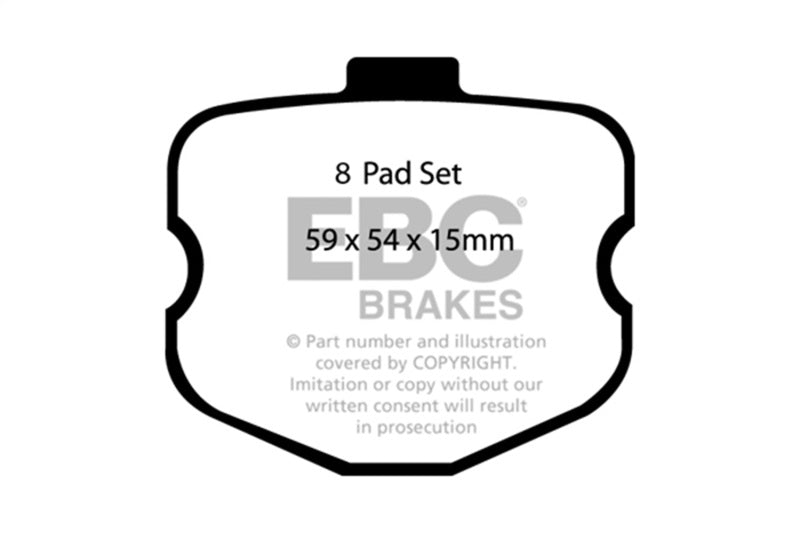 EBC DP31771/2C 06-08 Chevrolet Corvette (C6) 7.0 (Z06) Redstuff Rear Brake Pads