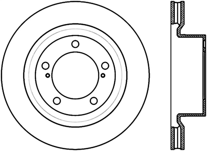 Stoptech 126.44156CSR StopTech Sport Slot 08-12 Toyota Sequoia / 07-12 Tundra Slotted Right Front CRYO Rotor