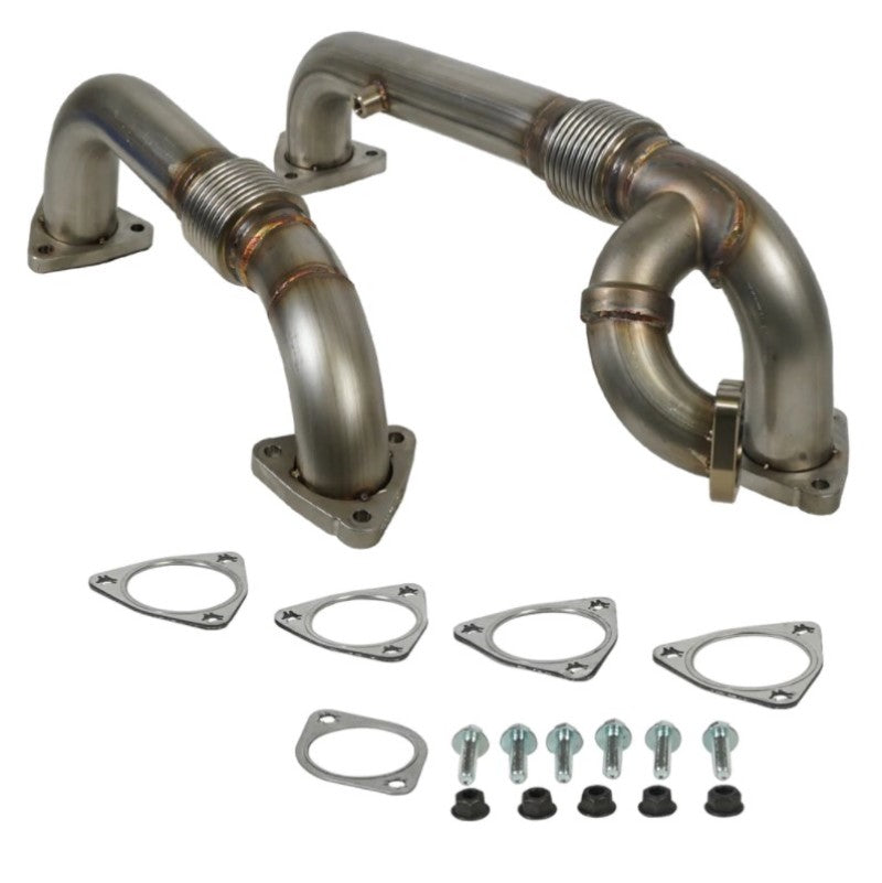BD Diesel 1041484 08-10 Ford F-250/F-350/F-450/F-550 Powerstroke 6.4L Up Pipes Kit w/Manifold Set