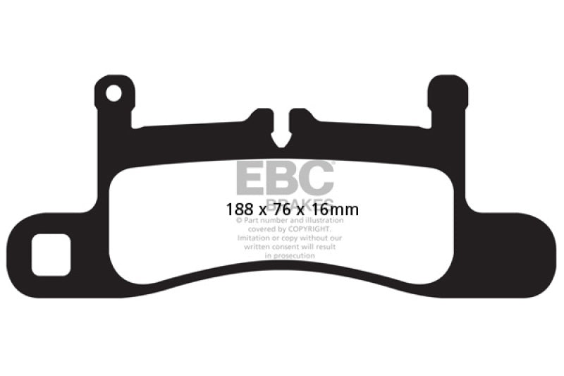 EBC DP42098R 12-15 Porsche 911 (991) (Cast Iron Rotor only) 3.4 Carrera Yellowstuff Rear Brake Pads