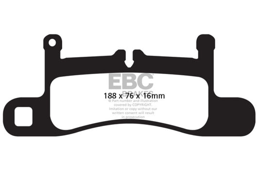EBC DP42098R 12-15 Porsche 911 (991) (Cast Iron Rotor only) 3.4 Carrera Yellowstuff Rear Brake Pads