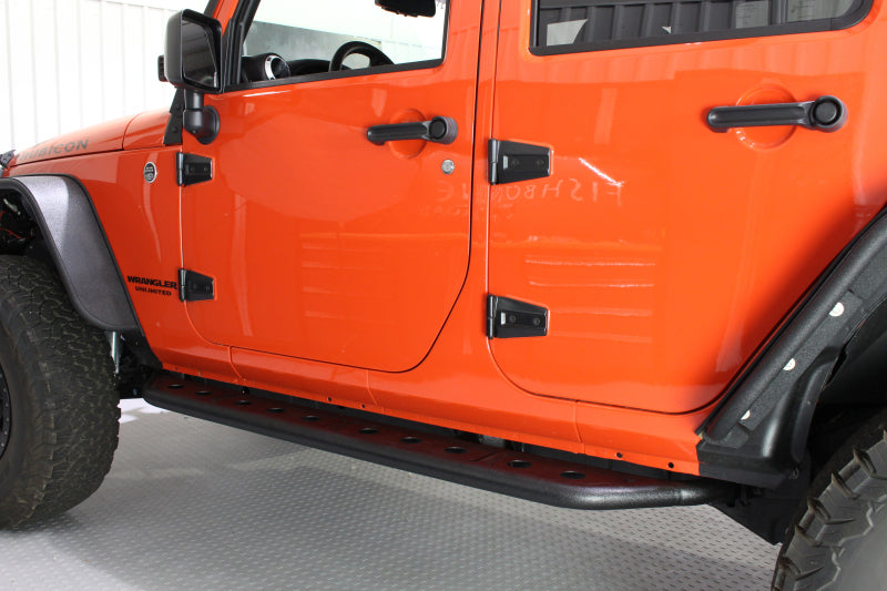 Fishbone Offroad FB23070 07-18 Jeep Wrangler JK 4 Door Steel Side Steps - Black Textured Powdercoat