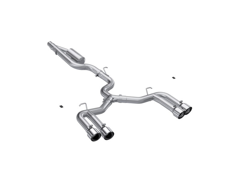 MBRP S4620304 22-24 Audi S3 2.0L Armor Pro T304 SS 3in Cat-Back Quad Split Rear Exhaust - Valve Delete