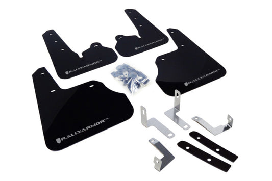 Rally Armor MF22-UR-BLK/SIL 12-16 Subaru Impreza 4D/5D Black UR Mud Flap w/Silver Logo