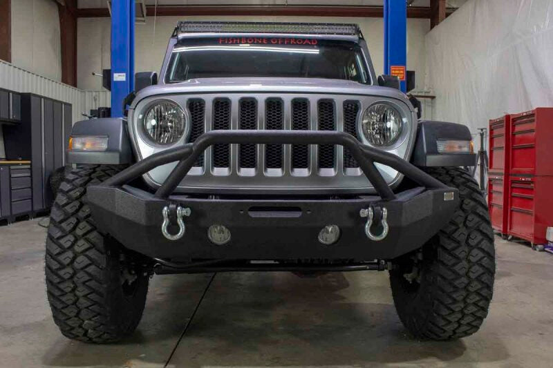 Fishbone Offroad FB22088 2018+ Jeep Wrangler JL Mid-Width Winch Front Bumper