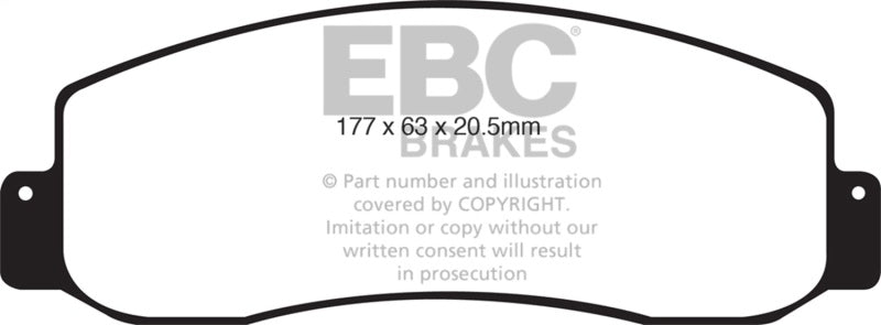 EBC DP61777 05-07 Ford F250 (inc Super Duty) 5.4 (2WD) Greenstuff Front Brake Pads