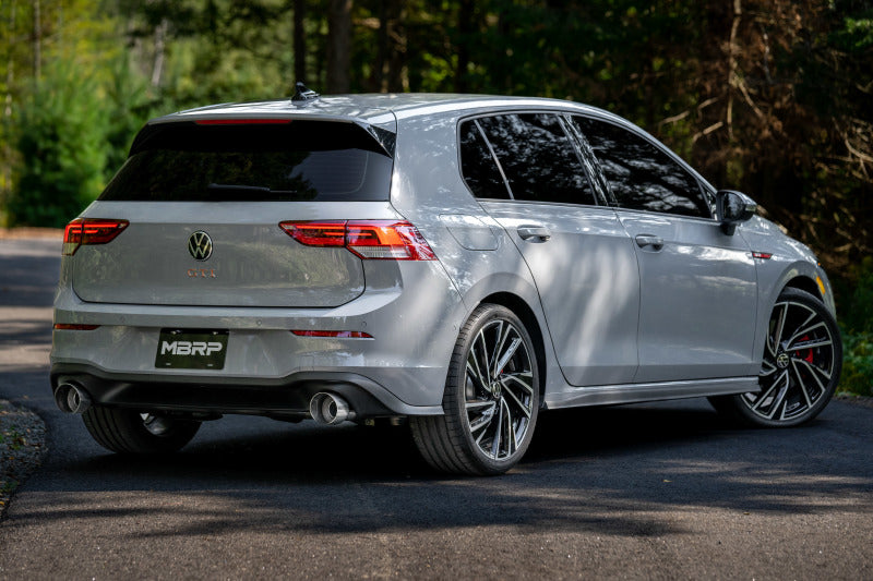 MBRP S46173CF 2022 VW Golf GTI MK8 T304 SS 3in Cat-Back Exhaust 2.5in Dual Split Rear w/ Carbon Fiber Tips