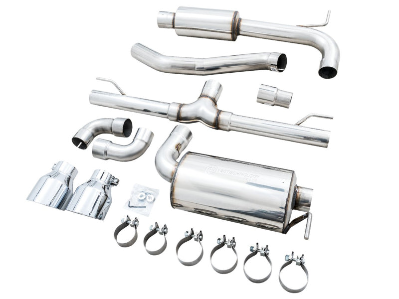 AWE Tuning 3015-32658 AWE 2022 VW GTI MK8 Touring Edition Exhaust - Chrome Silver Tips
