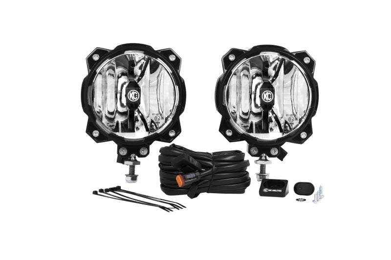 KC HiLiTES 91303 6in. Pro6 Gravity LED Light 20w Single Mount SAE/ECE Driving Beam (Pair Pack System)