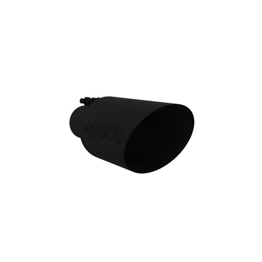 MBRP T5161BLK Universal Dual Wall Angle Rolled End Tip 4-1/2in OD / 2-1/2in Inlet / 11in Length - Black