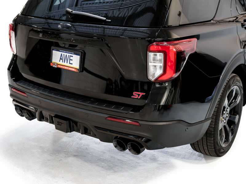Awe Tuning Explorer ST Exhaust Dual Exh Quad Black Tips AWE3015-43625
