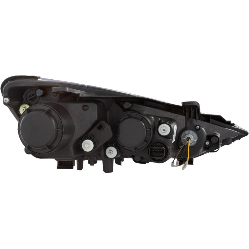 ANZO 121511 2013-2015 Hyundai Genesis Projector Headlights w/ Plank Style Design Black (HID Compatible)
