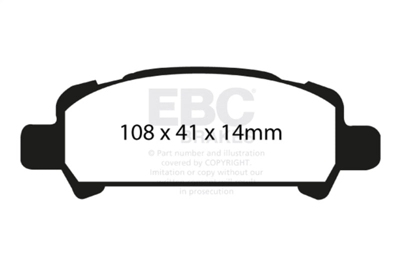 EBC DP41293R 02-06 Subaru Baja 2.5 Yellowstuff Rear Brake Pads