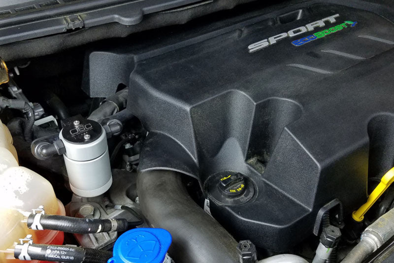 J&L 3031P-C 2015-2024 Ford Edge Sport/ST Passenger Side Oil Separator 3.0 - Clear Anodized