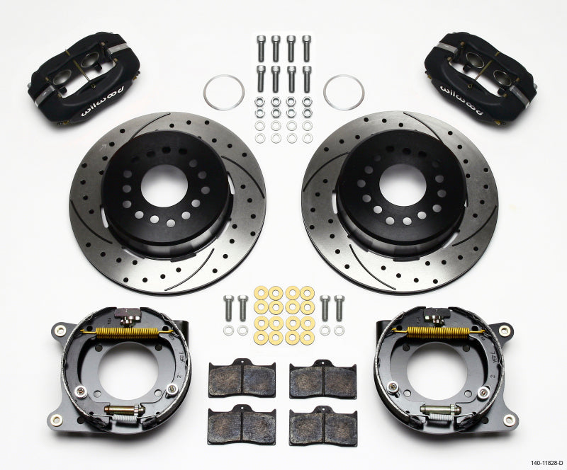 Wilwood 140-11828-D Forged Dynalite P/S Park Brake Kit Drilled Impala 59-64 / Corvette 57-62