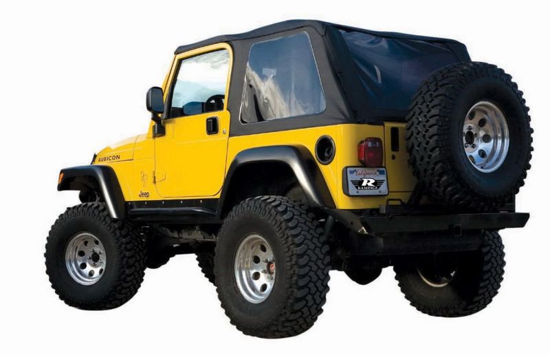 Rampage 109735 1997-2006 Jeep Wrangler(TJ) Excludes LJ Unlimited Frameless Soft Top Kit - Black Diamond