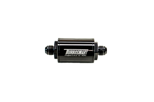 Turbosmart TS-0402-1130 FPR Billet Inline Fuel Filter 1.75in OD 3.825in Length AN-6 Male Inlet - Black