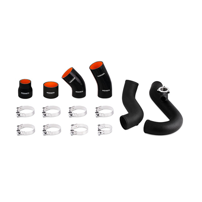 Mishimoto MMINT-MUS4-15KWBK 2015 Ford Mustang EcoBoost Performance Intercooler Kit - Black Core Wrinkle Black Pipes
