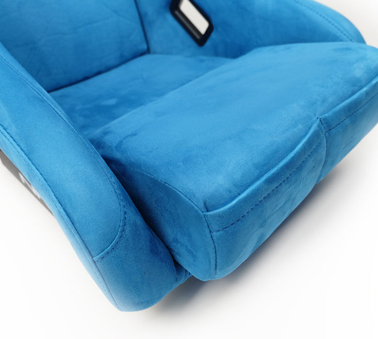 NRG FRP-303BL-ULTRA FRP Bucket Seat ULTRA Edition - Medium (Blue Alcantara/Pearlized Back)
