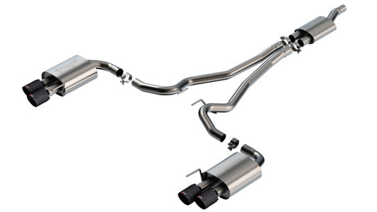 Borla 140981CFBA 2024 Ford Mustang 2.3L Ecoboost S-Type Catback Exhaust CF BA w/ Quad Tips - Non-Active