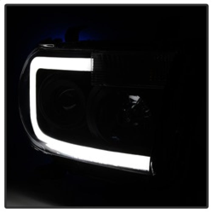SPYDER 9027888 xTune Toyota Tundra 07-13 LED Light Bar Projector Headlights Black PRO-JH-TTU07-LED-BK