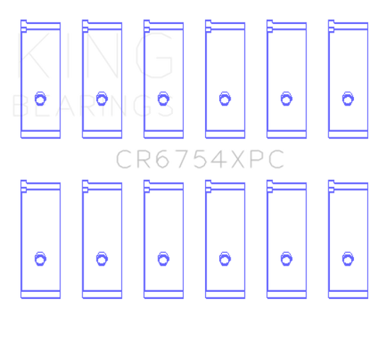 King Engine Bearings CR6754XPC Toyota2JZGE/2JZGTE 3.0L pMaxKote Performance Rod Bearing Set - Size STD