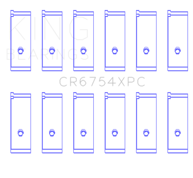 King Engine Bearings CR6754XPC Toyota2JZGE/2JZGTE 3.0L pMaxKote Performance Rod Bearing Set - Size STD