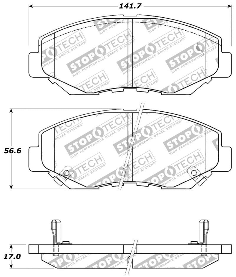 Stoptech 309.09140 StopTech Performance 03-10 Honda Accord / 02-06 CR-V / 03-08 Pilot Front Brake Pads